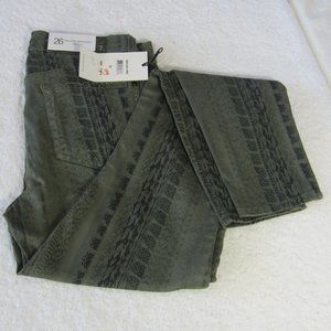 7 For All Mankind The Ankle Gwenevere Ankle Skinny Olive Green Women's Size 26